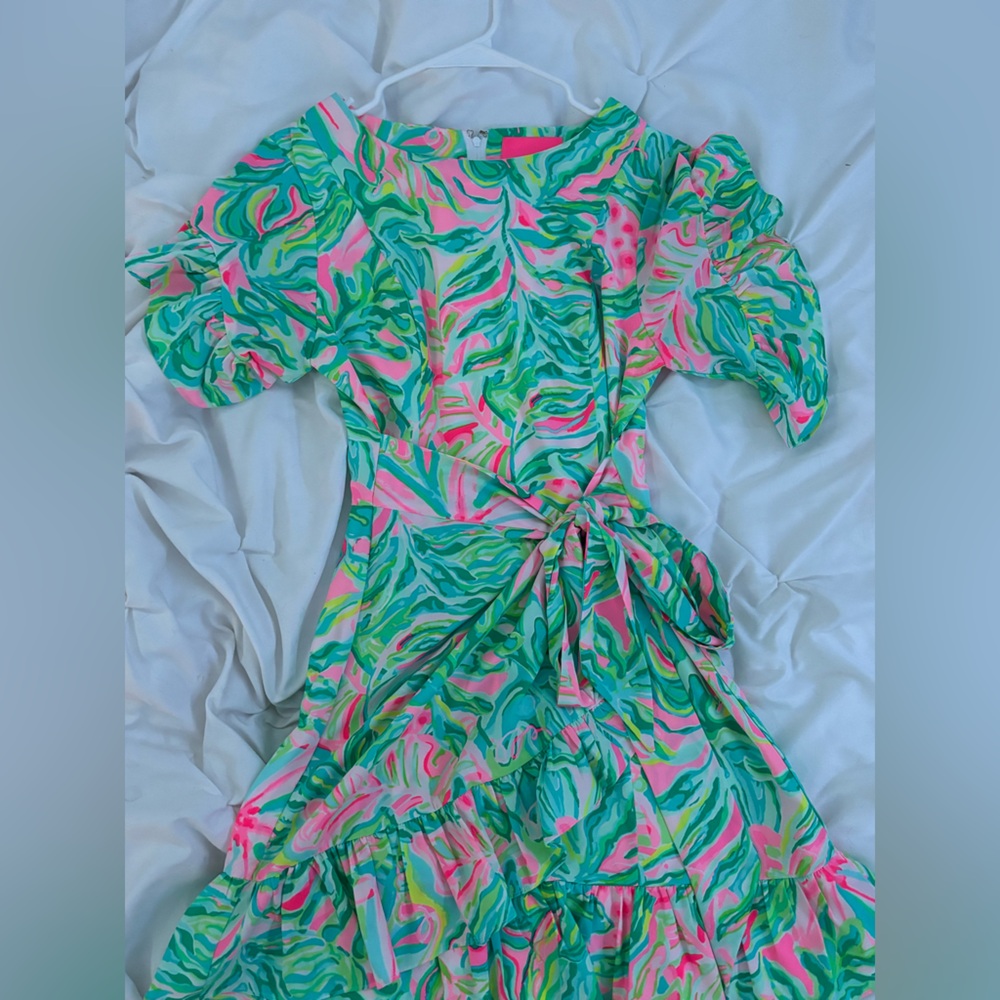 Lilly Pulitzer Mini Dress - High Neckline - Ties a bow on the side